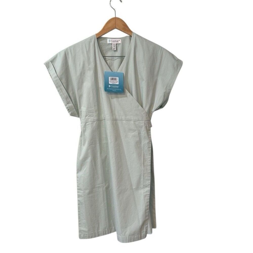 Coolibar Dress Womens Size M Wrap Sunny Isles Short Sleeve UPF Casual